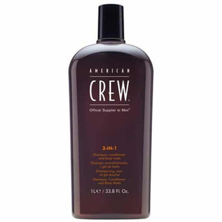American Crew 3-in-1 Shampoo, Conditioner, and Body Wash Liter