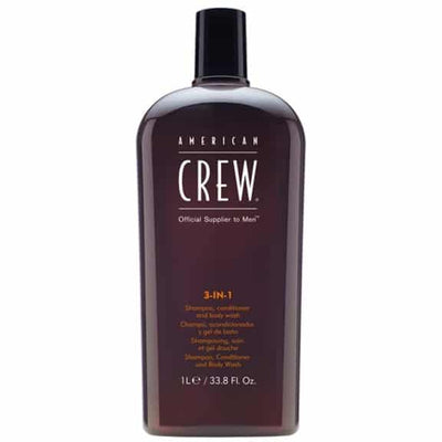American Crew 3-in-1 Shampoo, Conditioner, and Body Wash Liter